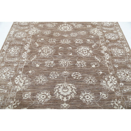 Ziegler 6' 9" X 9' 6" Wool Hand-Knotted Rug 6' 9" X 9' 6" (206 X 290) / Brown / Brown