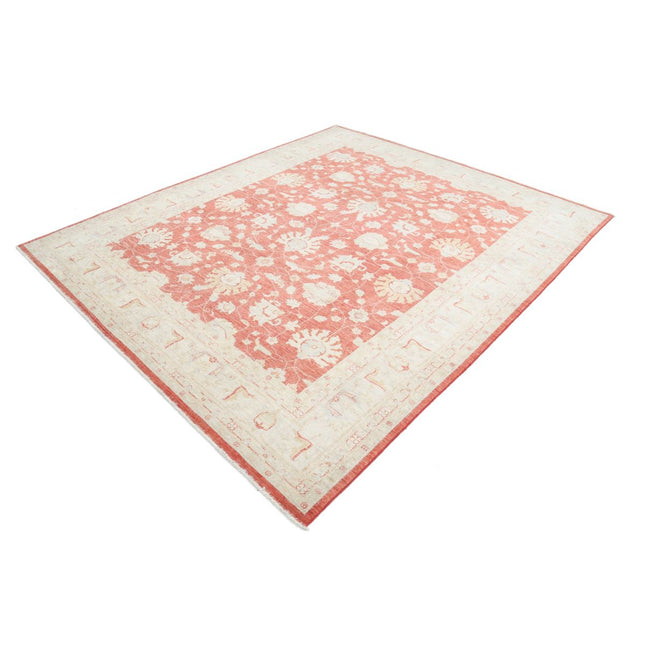 Ziegler 7' 9" X 9' 3" Wool Hand-Knotted Rug 7' 9" X 9' 3" (236 X 282) / Red / Ivory