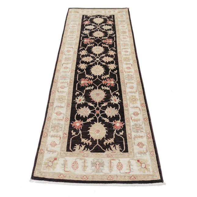 Ziegler 2' 7" X 8' 0" Wool Hand-Knotted Rug 2' 7" X 8' 0" (79 X 244) / Black / Ivory