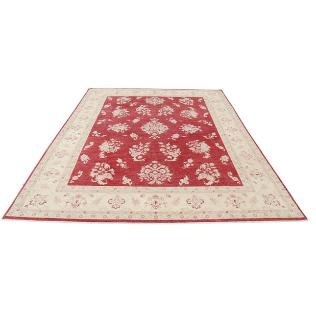 Ziegler 7' 11" X 10' 0" Wool Hand-Knotted Rug 7' 11" X 10' 0" (241 X 305) / Red / Ivory