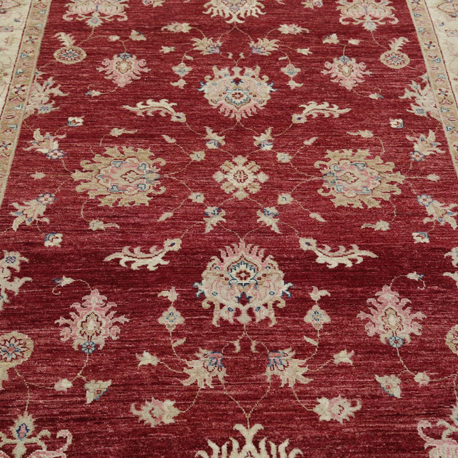 Ziegler 5' 8" X 8' 7" Wool Hand-Knotted Rug 5' 8" X 8' 7" (173 X 262) / Red / Ivory