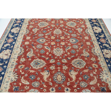 Ziegler 7' 10" X 10' 0" Wool Hand-Knotted Rug 7' 10" X 10' 0" (239 X 305) / Red / Blue