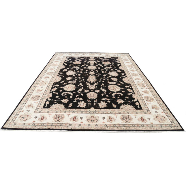 Ziegler 8' 11" X 12' 1" Wool Hand-Knotted Rug 8' 11" X 12' 1" (272 X 368) / Black / Ivory