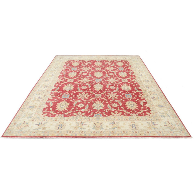 Ziegler 8' 0" X 10' 1" Wool Hand-Knotted Rug 8' 0" X 10' 1" (244 X 307) / Red / Ivory