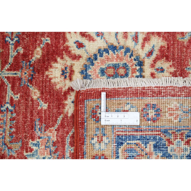 Ziegler 5' 2" X 6' 6" Wool Hand-Knotted Rug 5' 2" X 6' 6" (157 X 198) / Red / Blue