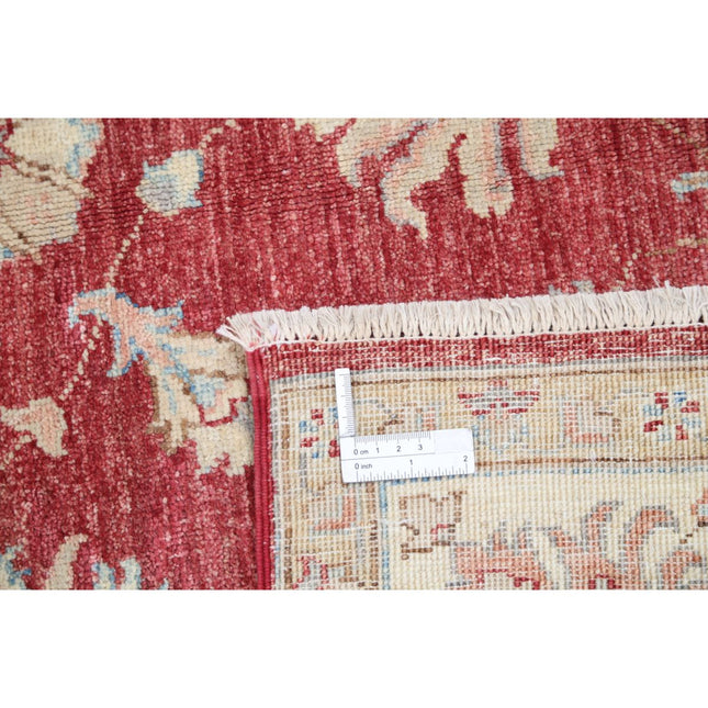 Ziegler 5' 5" X 8' 10" Wool Hand-Knotted Rug 5' 5" X 8' 10" (165 X 269) / Red / Ivory