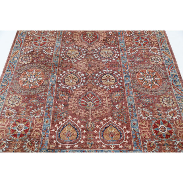 Ziegler 5' 7" X 7' 7" Wool Hand-Knotted Rug 5' 7" X 7' 7" (170 X 231) / Brown / Brown