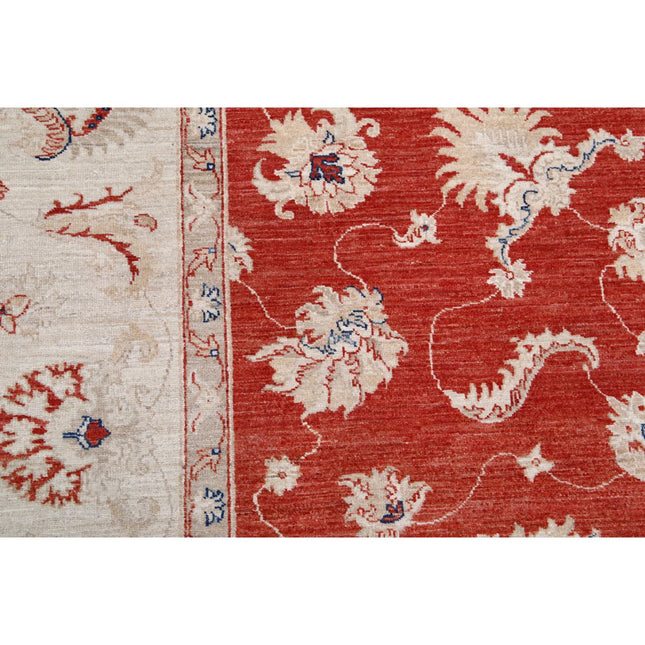 Ziegler 8' 0" X 9' 4" Wool Hand-Knotted Rug 8' 0" X 9' 4" (244 X 284) / Red / Ivory