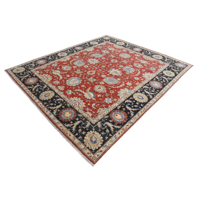 Ziegler 8' 1" X 9' 5" Wool Hand-Knotted Rug 8' 1" X 9' 5" (246 X 287) / Red / Black