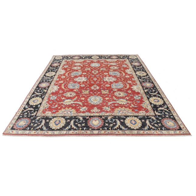 Ziegler 8' 1" X 9' 5" Wool Hand-Knotted Rug 8' 1" X 9' 5" (246 X 287) / Red / Black