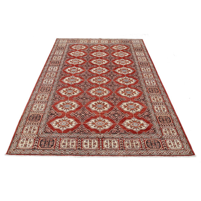 Ziegler 5' 8" X 7' 10" Wool Hand-Knotted Rug 5' 8" X 7' 10" (173 X 239) / Red / Ivory