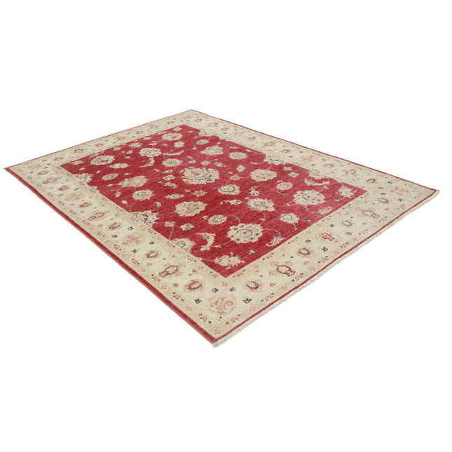 Ziegler 5' 7" X 7' 4" Wool Hand-Knotted Rug 5' 7" X 7' 4" (170 X 224) / Red / Ivory