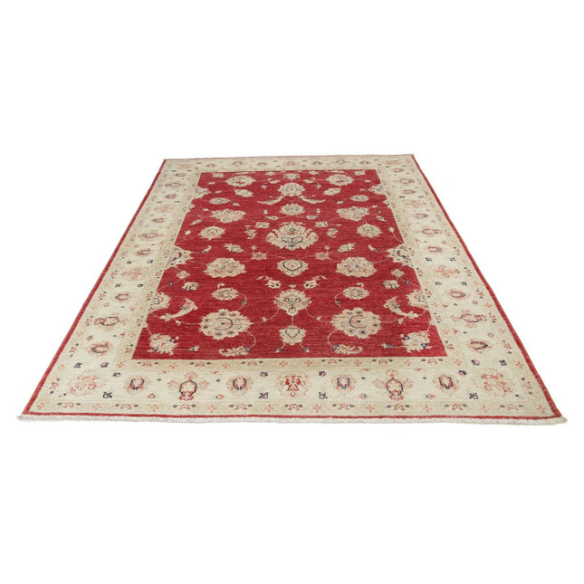 Ziegler 5' 7" X 7' 4" Wool Hand-Knotted Rug 5' 7" X 7' 4" (170 X 224) / Red / Ivory