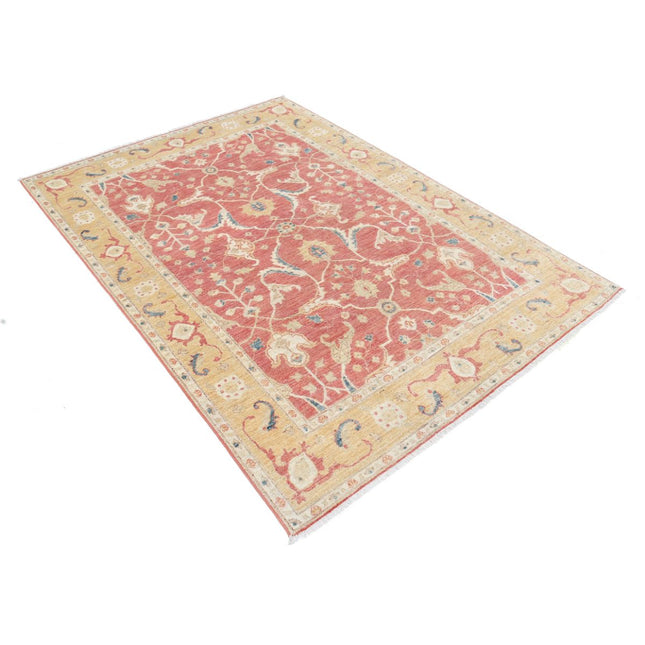 Ziegler 4' 9" X 6' 7" Wool Hand-Knotted Rug 4' 9" X 6' 7" (145 X 201) / Red / Gold