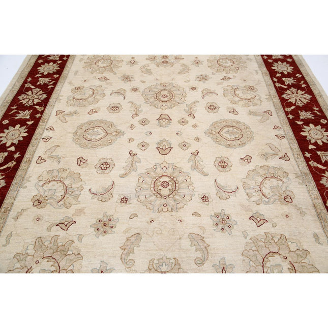 Ziegler 8' 3" X 11' 11" Wool Hand-Knotted Rug 8' 3" X 11' 11" (251 X 363) / Ivory / Red
