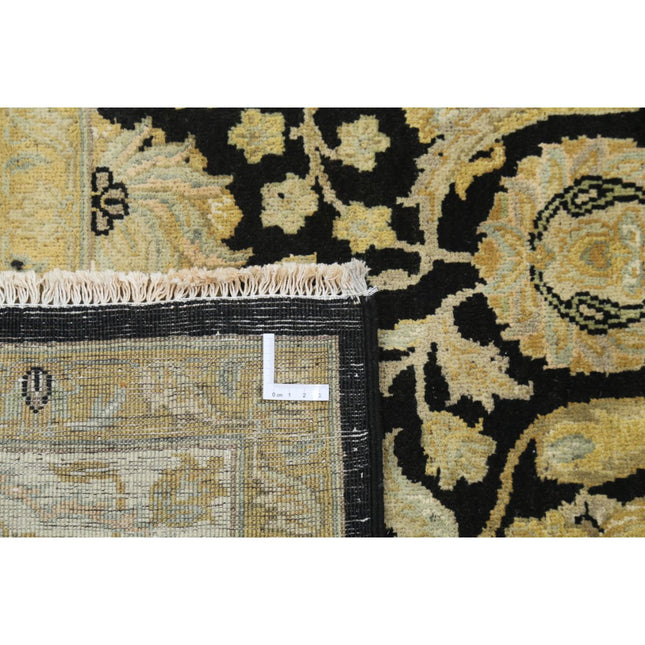 Ziegler 8' 11" X 11' 7" Wool Hand-Knotted Rug 8' 11" X 11' 7" (272 X 353) / Black / Ivory