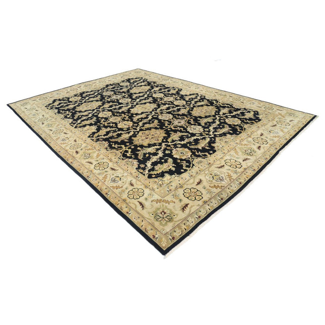 Ziegler 8' 10" X 11' 8" Wool Hand-Knotted Rug 8' 10" X 11' 8" (269 X 356) / Black / Ivory