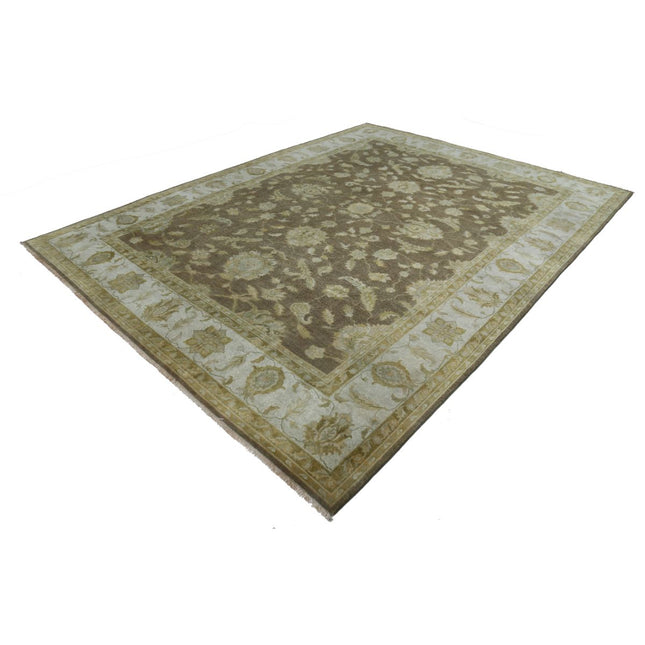 Ziegler 8' 11" X 11' 8" Wool Hand-Knotted Rug 8' 11" X 11' 8" (272 X 356) / Brown / Ivory