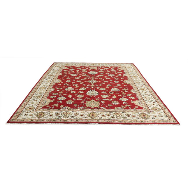 Ziegler 8' 8" X 11' 8" Wool Hand-Knotted Rug 8' 8" X 11' 8" (264 X 356) / Red / Ivory