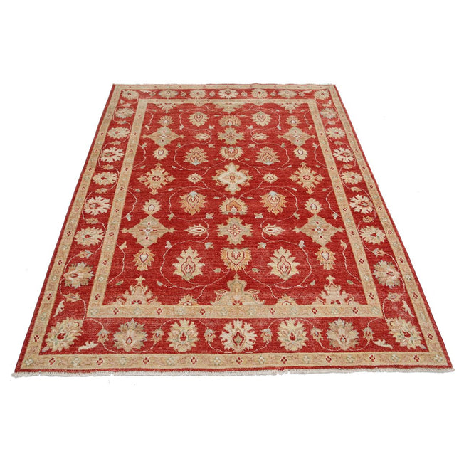 Ziegler 4' 10" X 6' 4" Wool Hand-Knotted Rug 4' 10" X 6' 4" (147 X 193) / Red / Red
