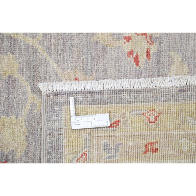 Ziegler 6' 5" X 9' 9" Wool Hand-Knotted Rug 6' 5" X 9' 9" (196 X 297) / Grey / Ivory