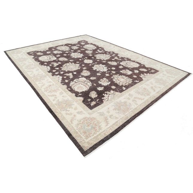 Ziegler 9' 7" X 12' 10" Wool Hand-Knotted Rug 9' 7" X 12' 10" (292 X 391) / Brown / Ivory