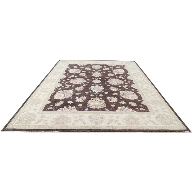 Ziegler 9' 7" X 12' 10" Wool Hand-Knotted Rug 9' 7" X 12' 10" (292 X 391) / Brown / Ivory
