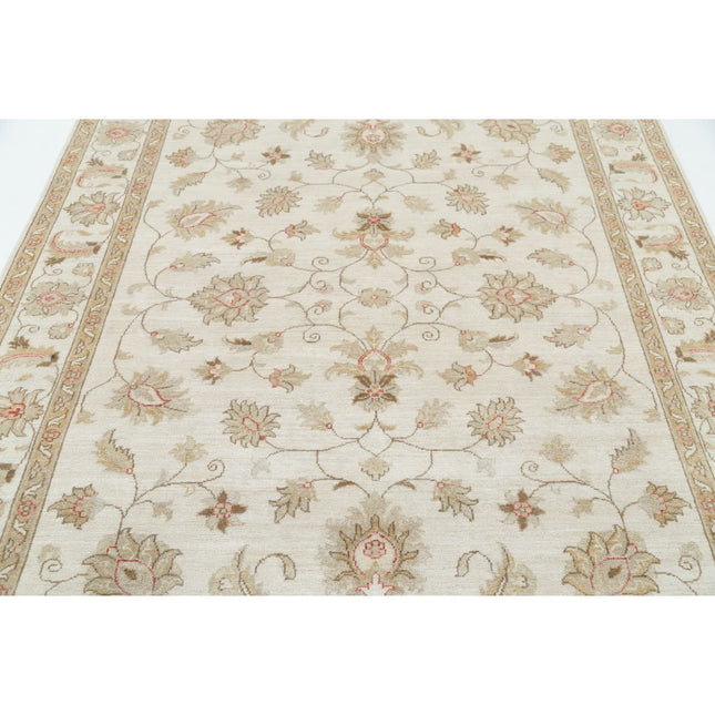 Ziegler 6' 7" X 8' 3" Wool Hand-Knotted Rug 6' 7" X 8' 3" (201 X 251) / Ivory / Ivory
