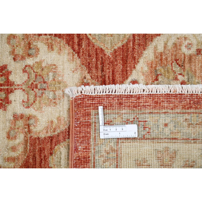 Ziegler 5' 7" X 7' 6" Wool Hand-Knotted Rug 5' 7" X 7' 6" (170 X 229) / Red / Ivory
