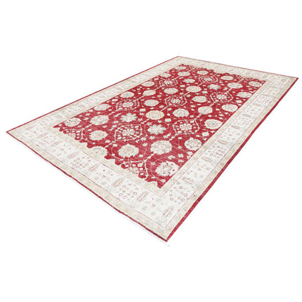 Ziegler 6' 0" X 8' 8" Wool Hand-Knotted Rug 6' 0" X 8' 8" (183 X 264) / Red / Ivory