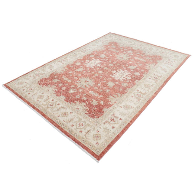 Ziegler 5' 7" X 8' 0" Wool Hand-Knotted Rug 5' 7" X 8' 0" (170 X 244) / Red / Ivory