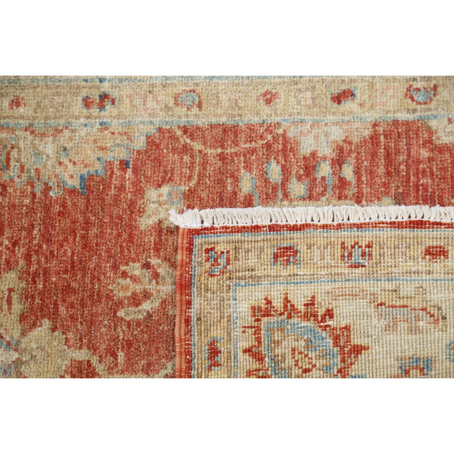 Ziegler 2' 6" X 7' 10" Wool Hand-Knotted Rug 2' 6" X 7' 10" (76 X 239) / Red / Ivory