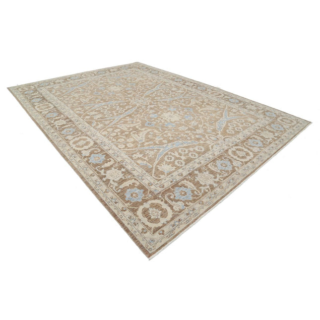 Ziegler 9' 11" X 13' 8" Hand Knotted Wool Rug 9' 11" X 13' 8" (302 X 417) / Brown / Brown