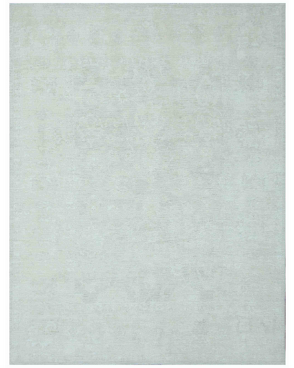 Hand Knotted Oushak Wool Rug 9' 3" X 11' 9"