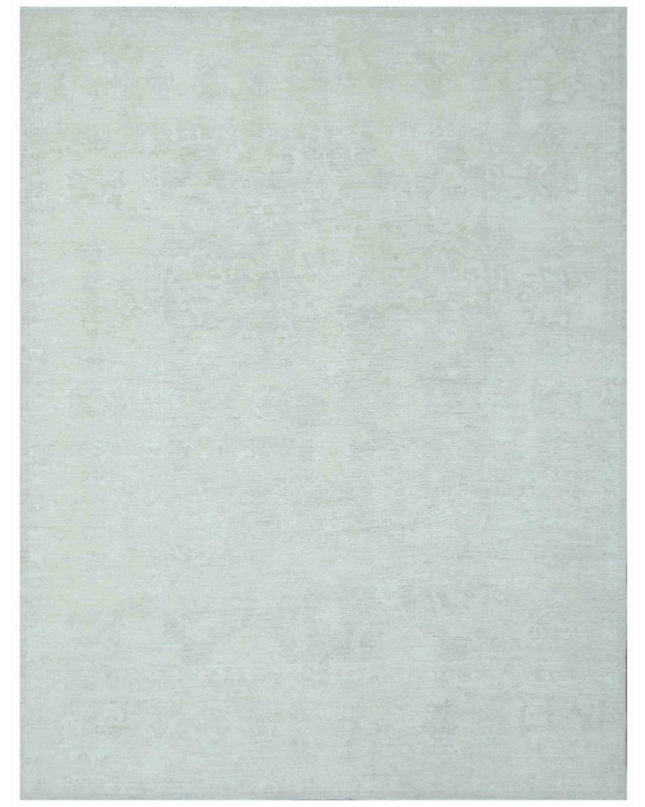 Hand Knotted Oushak Wool Rug 9' 3" X 11' 9"