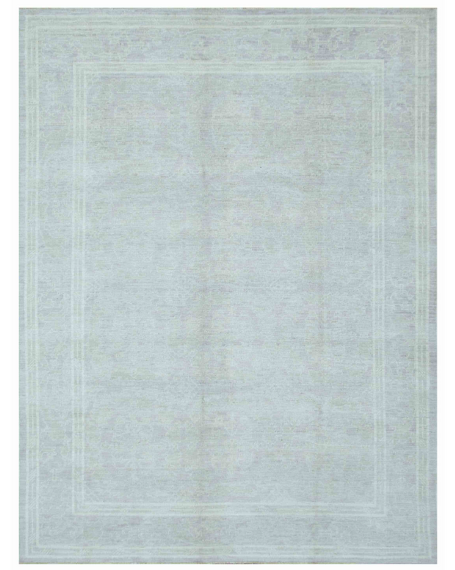Hand Knotted Oushak Wool Rug 9' 0" X 12' 0"