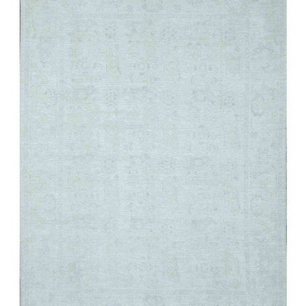Hand Knotted Oushak Wool Rug 8' 10" X 11' 9"