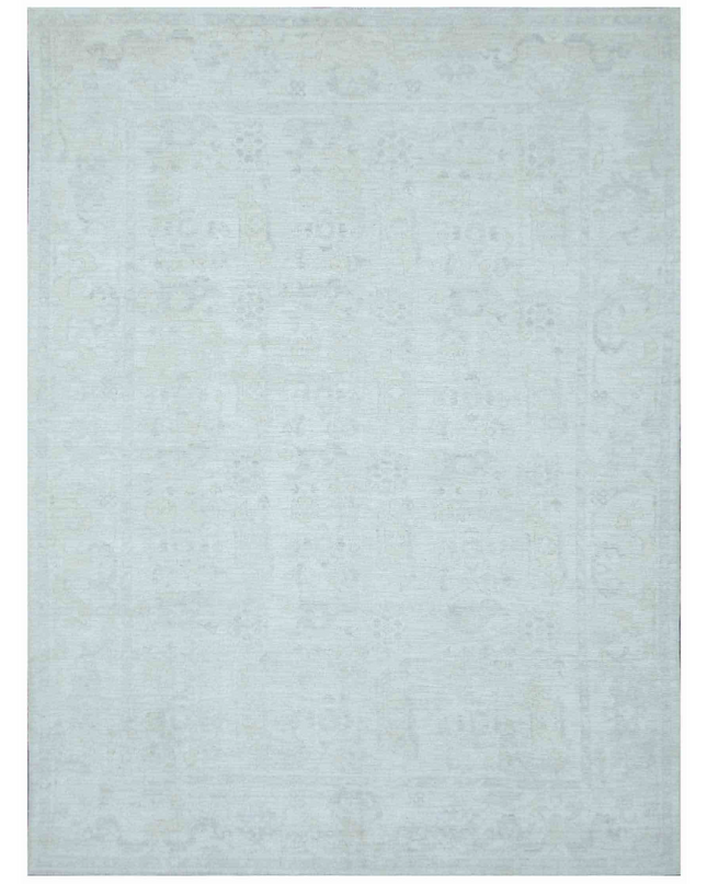 Hand Knotted Oushak Wool Rug 8' 10" X 11' 9"