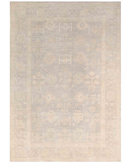 Hand Knotted Oushak Wool Rug 8' 0" X 11' 9"