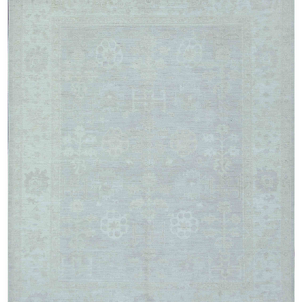 Hand Knotted Oushak Wool Rug 8' 6" X 10' 4"