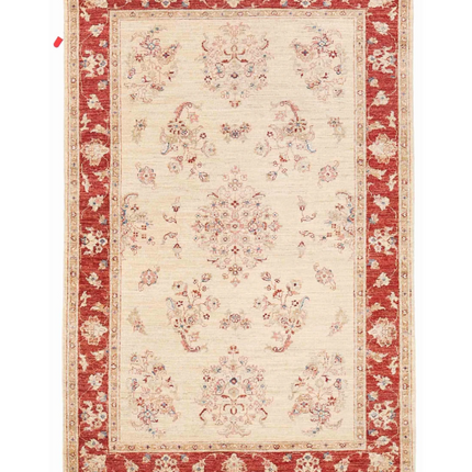 Hand Knotted Ziegler Wool Rug 3' 11" X 5' 11"