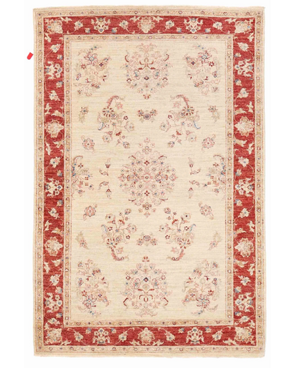 Hand Knotted Ziegler Wool Rug 3' 11" X 5' 11"