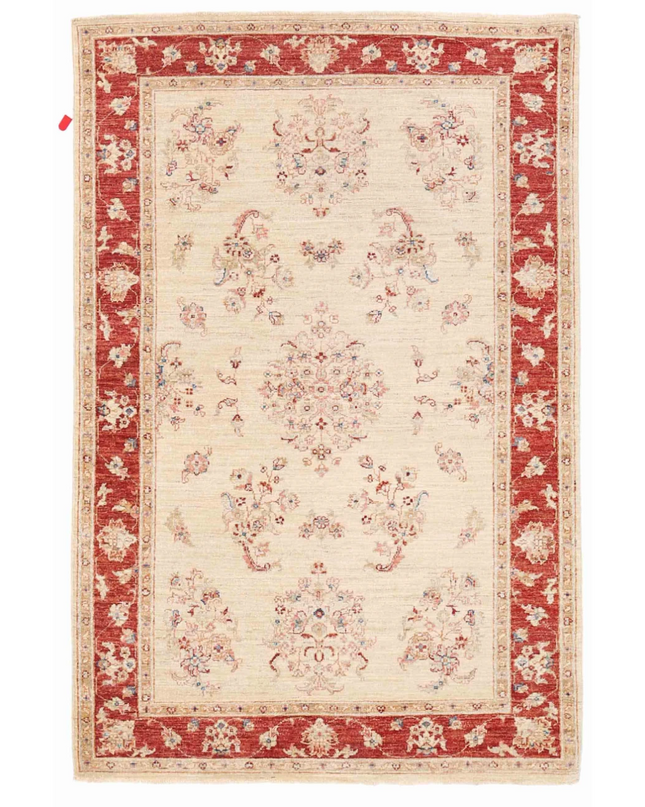 Hand Knotted Ziegler Wool Rug 3' 11" X 5' 11"