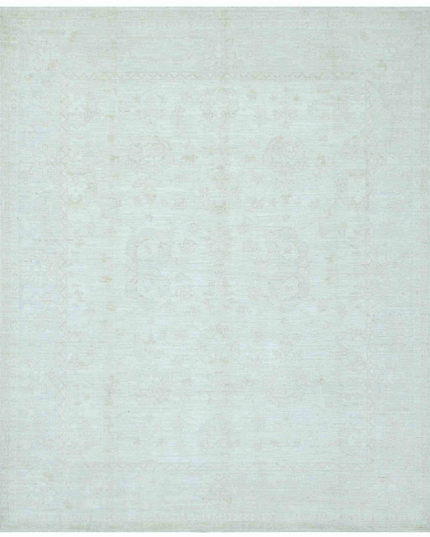 Hand Knotted Oushak Wool Rug 8' 5" X 10' 0"