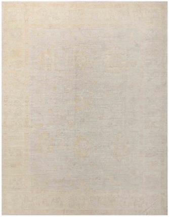 Hand Knotted Oushak Wool Rug 9' 1" X 11' 10"