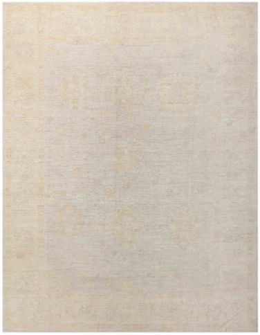Hand Knotted Oushak Wool Rug 9' 1" X 11' 10"
