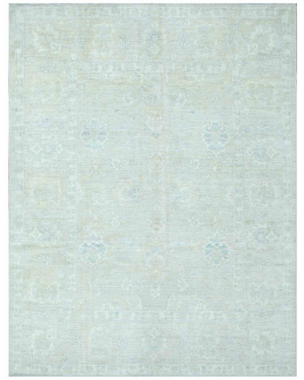 Hand Knotted Oushak Wool Rug 7' 11" X 10' 0"