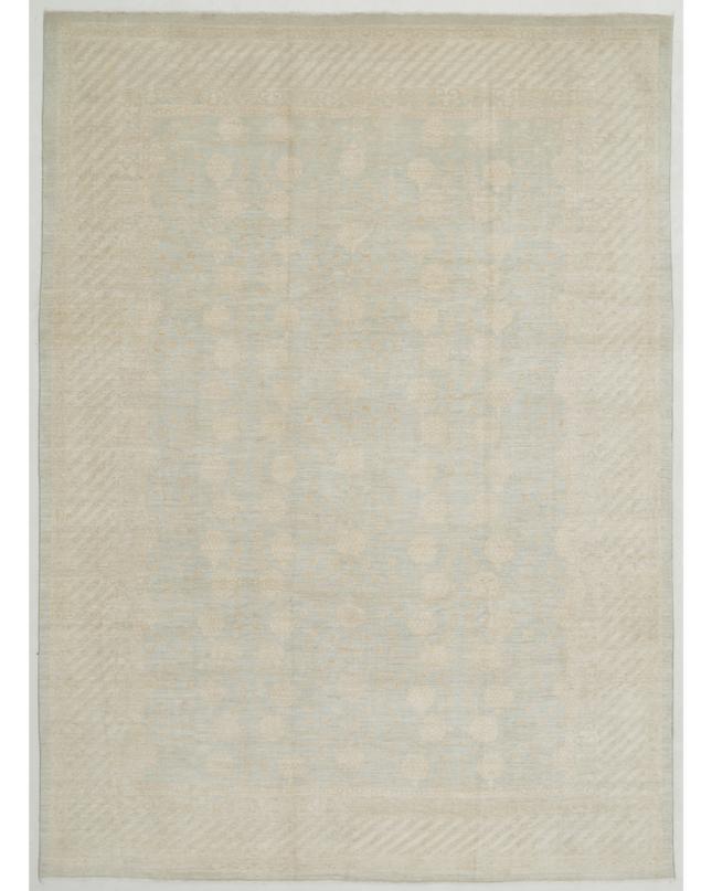 Hand Knotted Khotan Wool Rug 8' 10" X 12' 2"