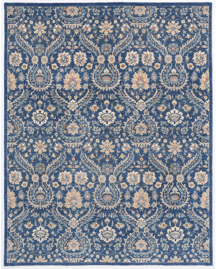 Hand Knotted Artemix Wool Rug 7' 9" X 9' 10"
