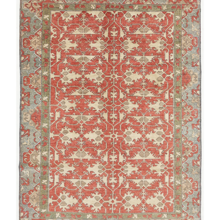 Hand Knotted Ziegler Wool Rug 6' 1" X 8' 7"